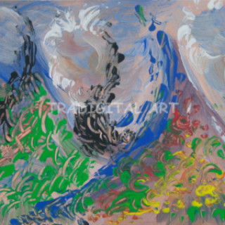 Abstract Mountain Peaks - Digital Image
