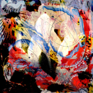 Floral Luminous Contrast Abstract Fusion Art