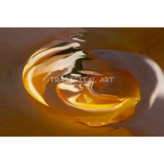 Orange Yellow Light and Shade Vortex Art