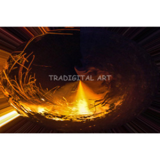 Rising Fire Flame Causes a Fire Whirpool - Digital Art